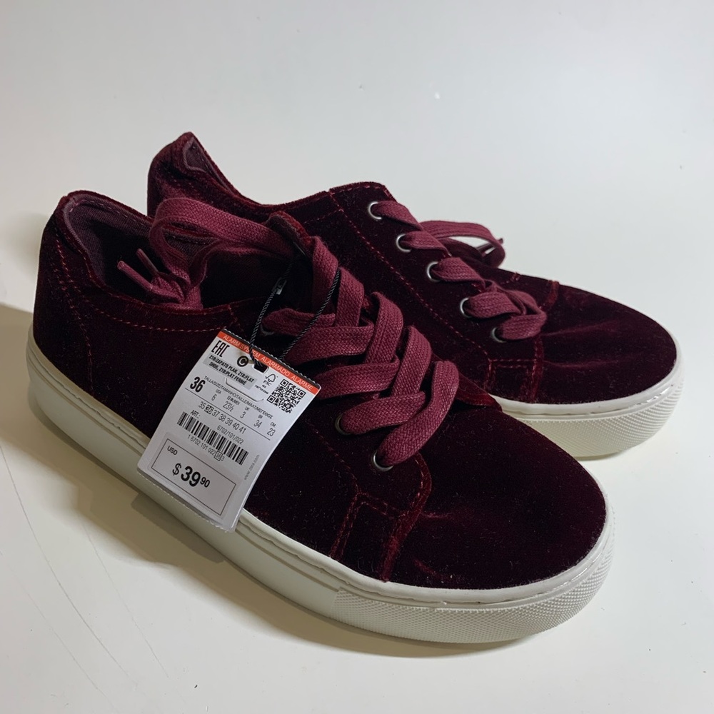 Women’s Red Velvet Zara Sneakers NWT